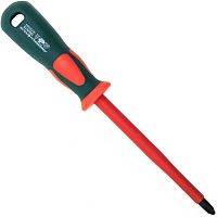 Отвёртка крестовая диэлектрическая PH2х100 мм Jonnesway DV13P2100